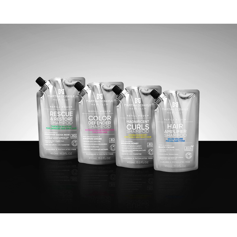 MARTHA DEBAYLE Shampoo REFILL POUCH HAIR AMPLIFIER. Máximo volumen, luminosidad