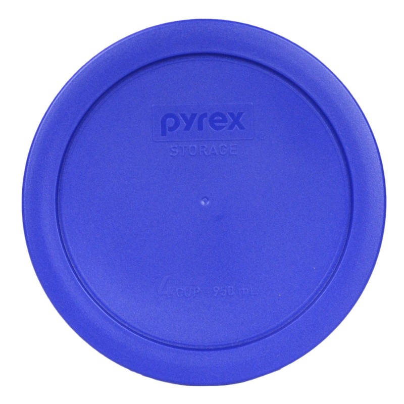 Pyrex 7201-PC 4-Cup Cadet Blue Food Storage Replacement Lid (3-Pack)