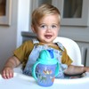 Nuby 2-Handle No-Spill Flip-it Fat Straw Printed Cup - 8oz/