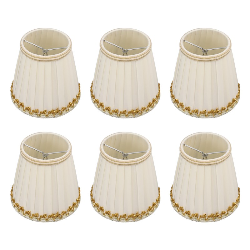6Pcs Small Lamp Shades Safe Soft Easy Installation Modern Light
