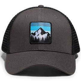 Boticci Wilderness Trucker Hat for Men & Women - Mountain Outdoor Baseball Cap,Breathable Mesh,Adjustable Snapback Closure