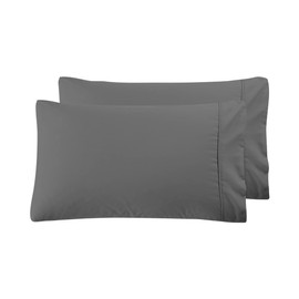 Home Beyond & HB design - 2-Pack Premium Pillowcase Set (Queen Size, 20x30-Inch, Dark Grey) - Super Soft Microfiber Bed Pillow Covers with Envelop Closure - Wrinkle and Fade Resistant Pillow Cases