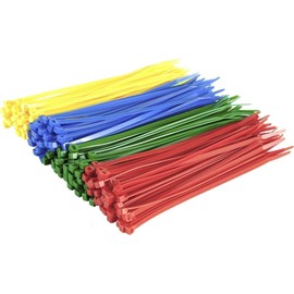 GTSE 12” Coloured Ties, 200 Pack, 50lb Strength, UV Resistant Long Nylon Cable Ties, Self-Locking 12 Inch Tie Wraps