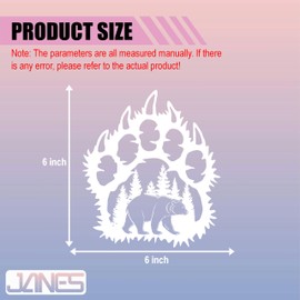 JANES Bear Paw Mountain Forest Adventure Decal, UV DTF Transfer Car Decal, Adventure Car Window Stickers, Aesthetic Car Decals for Women Men, Outdoors Wildlife Car Decals for Trucks