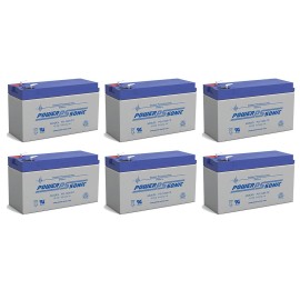 Power-Sonic 12V 9Ah Emergency Lighting Battery UB1290 For NP9-12 - 6 Pack