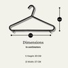 STRAAME Black Plastic Hangers with Hooks - Adult Premium Clothes