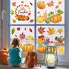 70pcs Fall Window Clings 9 Sheets Thanksgiving Window Decorations Reusable