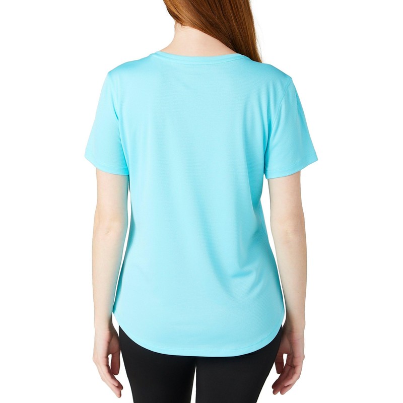 Reel Legends Womens Solid Freeline V-Neck Short Sleeve Top Medium