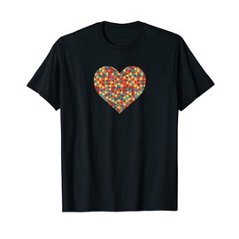 Geometric Triangles Heart Shape Design for Men Women Adults T-Shirt