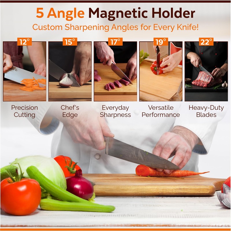 EdgeForge™ Rolling Knife Sharpener Kit - Dual-Grit Diamond & Ceramic