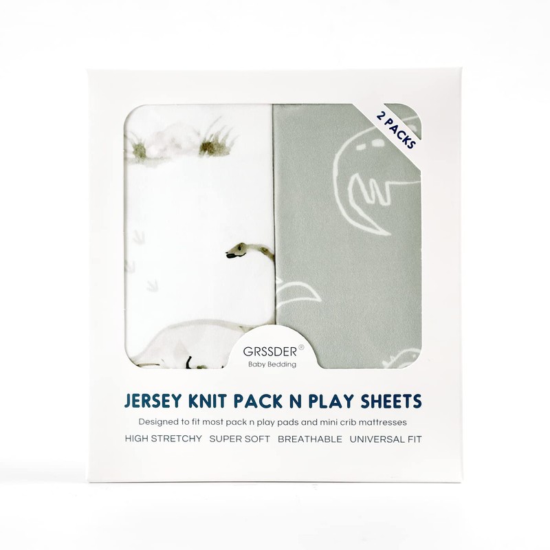 Stretch Ultra Soft Jersey Knit Fitted Pack n Play Sheets