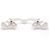 JETLAND French Provincial Drawer Pulls - 6-Pack, Ivory White, 3"