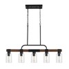 Farmhouse Dining Room Light Fixture ，Rustic Ceiling Pendant Light Fixtures，5-Light
