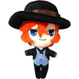 Puruuige Bungo Stray Dogs Plush Pillow Doll Anime Characters Nakahara Chuuya Anime Cartoon Cute Throw Pillow Figure Plush Stuffed Soft for Fans