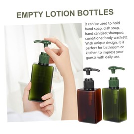 Baluue 4pcs Emulsion Bottles Refillable Lotion Shampoo Pump Dispenser for Home Use for Shower Gel Hand Soap and Cosmetics Storage