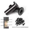 Muzata 50 Pack 1/8" 5/32" 3/16" Black Cable Railing Protector