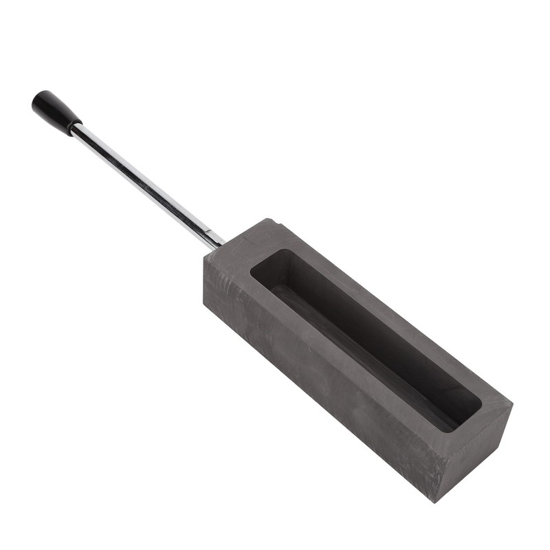 Ingot Graphite Mould Long Handle Graphite Fused Gold 6.6 Lb