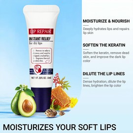 2PCS Lip Repair Balm Set – Intensive Moisturizing Ointment for Dry, Chapped Lips. Long-Lasting Hydration and Protection For Day and Night. Perfect for Cracked Lips, Comes in Tubes for Easy Application