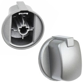 SPARES2GO Control Knob Switch Button for Indesit Cooker Oven (Silver/INOX)