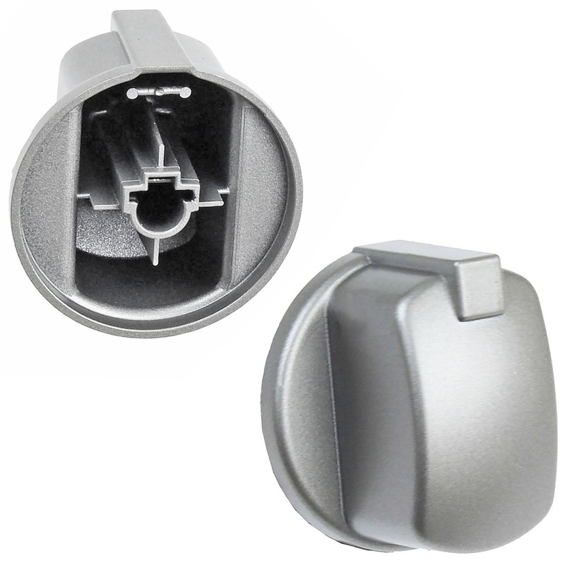 SPARES2GO Control Knob Switch Button for Indesit Cooker Oven (Silver/INOX)