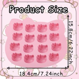 ICNYEKl ICNYEKl Kitten Candy Molds Silicone 2 Pcs,32 Cavity Chocolate Silicone Mold for Sugar Craft,Birthday Cake Decoration,Maroon,Gum,Jelly,Pudding,Gelatin,Ice,Candles,Bath Bombs,Plaster,Resin,Clay Crafts