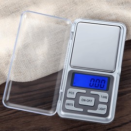 Pocket Scale Digital Jewelry Scale 500g 0.01g Accuracy with Backlit LCD Display, Portable Mini Gram Scale Small Food Scale for Gold Coin Coffee Spice, with Flip Cover