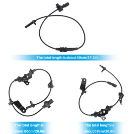 Vorally 4pcs ABS Wheel Speed Sensor Set Front Rear Left Right Compatible for Honda Accord 2008 2009 2010 2011 2012 Replace 57450-TA0-A01 57455-TA0-A01 57470-TA0-A01