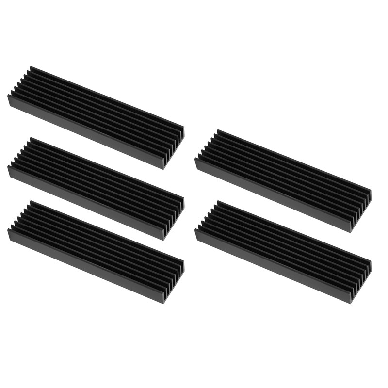 5Pcs Heat Sink Black Aluminum Radiators for CPU Amplifiers Modules