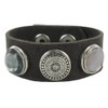 Quiges Women's Click Button 18 mm Chunk Silver-Plated Shell Fossil