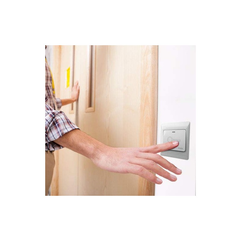 Visionis VIS-7030 White Wide Push to Exit Button Indoor Only