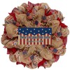 Patriotic There's No Place Like Home Handmade Burlap Deco Mesh