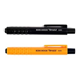 KOH-I-NOOR Mephisto 5301 - Set of 2, Plastic Mechanical Pencil Lead 5.6 mm - orange and black