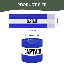 Mezeic Unisex Captain's Armband for Football, Adult & Junior Elastic Soccer Captain Armbands Team Sports Accessories - Blue, One Size