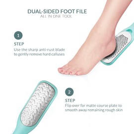 Relax Tony Callus & Dead Skin Remover – Dual-Sided - for Wet & Dry Exfoliation: Scrub, File & Rasp for Smooth Feet - Pedicure Tool - Foot File Callus Remover Tool - Pedicure Kit