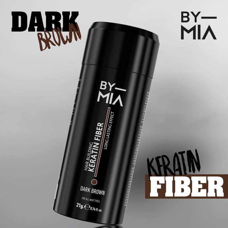 BY MIA Hair Building Keratin Fiber 21g | Dark Brown