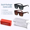 LYZOIT Square Oversized Sunglasses for Women Men Big Flat Top