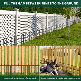 42.5ft(L) x 13in(H) Animal Barrier Fence, 30 Panels No Dig Garden Fence for Dog Rabbit, Rustproof Anti Digging Barrier, Garden Edging Border Ground Defense for Outdoor, Yard, Patio
