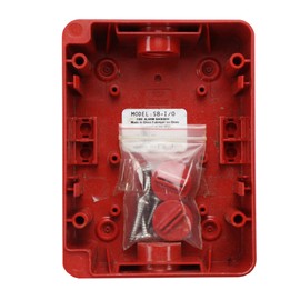 Fire Lite Alarms SB-I/O Red Fire Alarm Indoor/Outdoor Polycarbonate Surface Mount Back Box