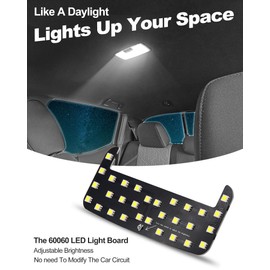ZEN HON LED Light,Interior Dome Lighting Upgraded Accessory,6000K Pure White Light,Brightness Can Adjust,For Toyota Tacoma(3rd Gen,2016-2023),FJ Cruiser,4Runner,Rav4,Camry,Corolla,Highlander,Prius