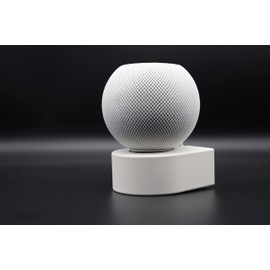 Generisch Designer Carousel Holder for HomePod Mini (White/Round), Screwless Wall Mount for Socket, Sturdy Wall Mount with Cable Management