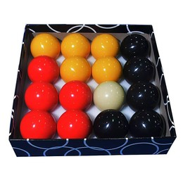 TGA Sports Billiard Balls Red, Yellow& Black Pool Ball Set 2-1/4 Inch Billiards
