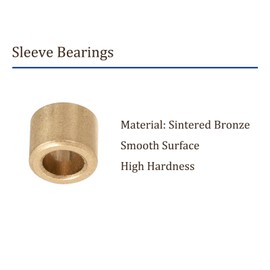 Kozelo 10pcs Sleeve Bearings – [6 mm x 10 mm x 8 mm] Sintered Bronze Self-Lubricating Bushing for Machine Shaft
