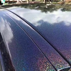 Diamond Laser Car Wrapping Sheet 59.8 inches (152 cm) x 3.3 ft (1 m) Units Black Majora Glitter Included