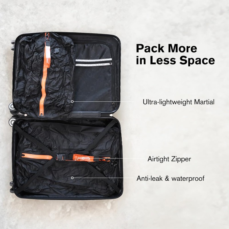 Aerogogo ReZip Vacuum Bags for Travel Luggage Reusable Compression Bags