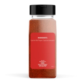 Unpretentious Ground Cayenne Pepper, 2 Cup Shaker, Pure & Natural, Fresh, Gluten-Free (9.6 Ounce)