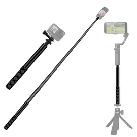 HAFOKO Adjustable Extension Rod 29 Inch Selfie Stick Handle Mount with 1/4 Inch Threaded Rod for Osmo Mobile 6 OM 5 OM4 OM 3 Osmo2/1 Smooth X Smooth Q Smooth 4 Smartphone Gimbal