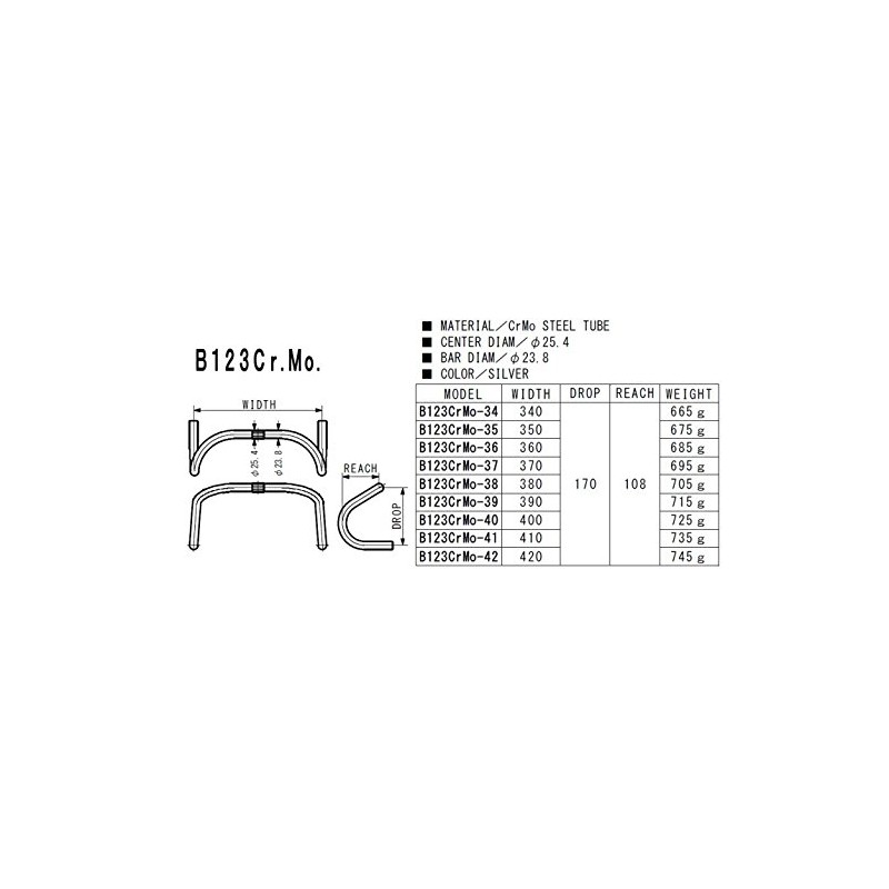 Nitto B123 B123CrMo-34 Diameter 1.0 inches (25.4 mm), 1.0 inches