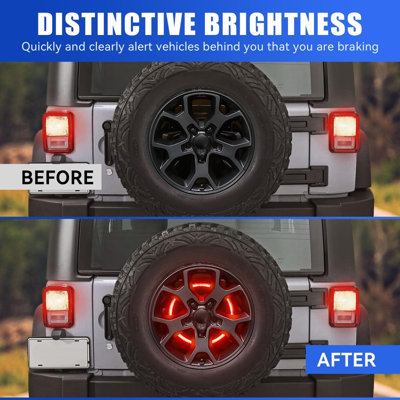 SUPAREE Spare Tire Brake Light Fit for Jeep Wrangler 2007-2017
