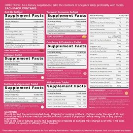 Complete Women’s Multivitamin Daily Packs – 30 Count with Vitamins A-K, Biotin, Collagen, Krill Oil & Cranberries – Supports Health, Energy & Radiance