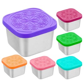 Dressing Containers with Lids | Dip Containers for Lunch - Stainless Steel Condiment Salad Dressing Cups for Travel Breakfast Meal Prep Outdoor Picnic Kitchen School Dinner Workplace